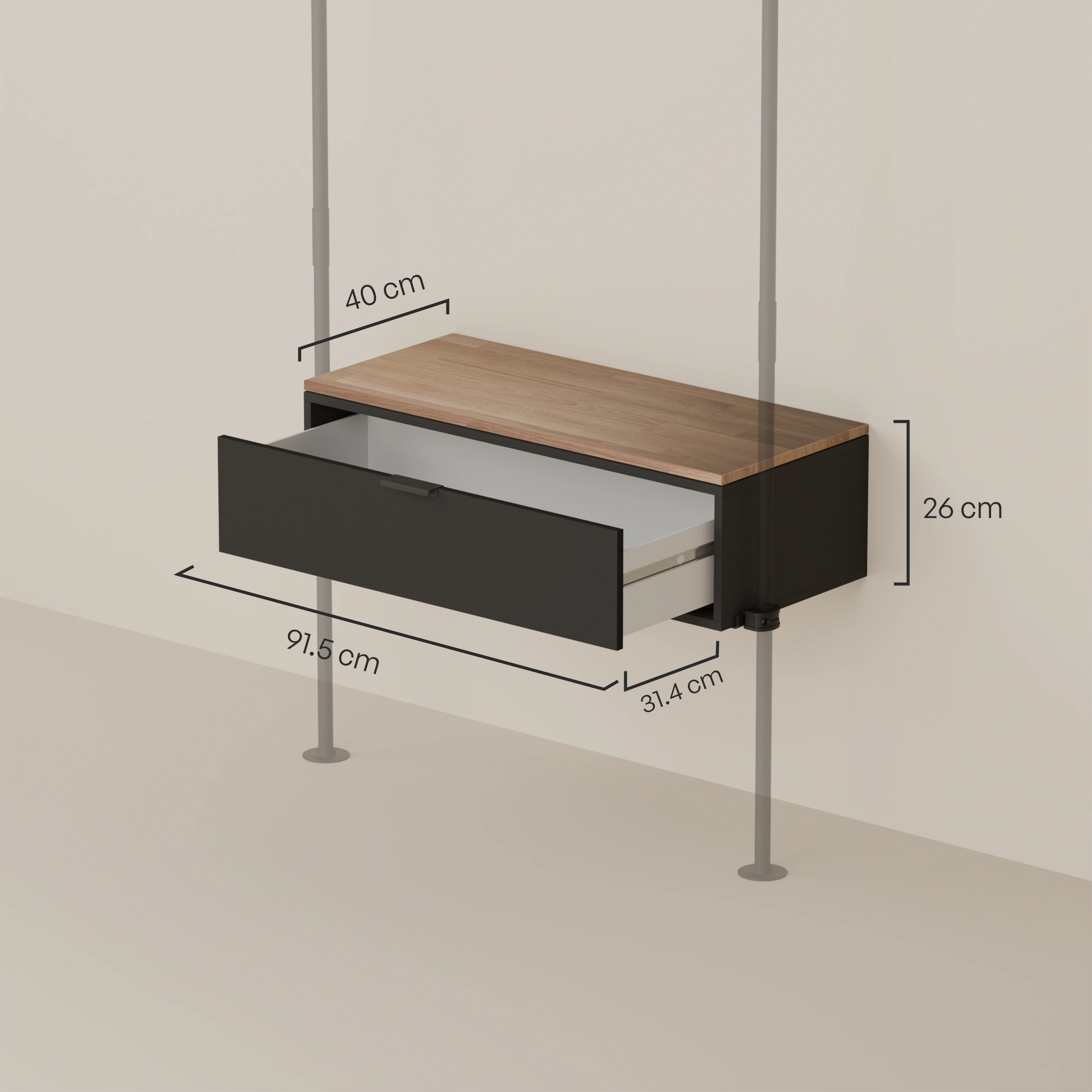 LIV 1 – Ladekast | 1 lade om in te hangen