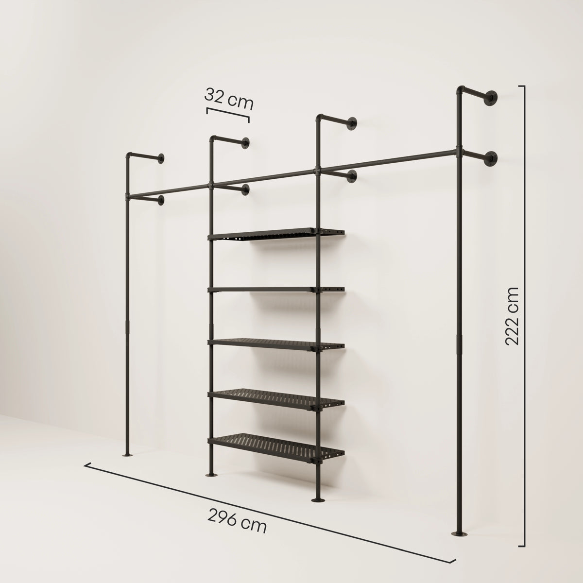 Maße Kleiderschrank offen