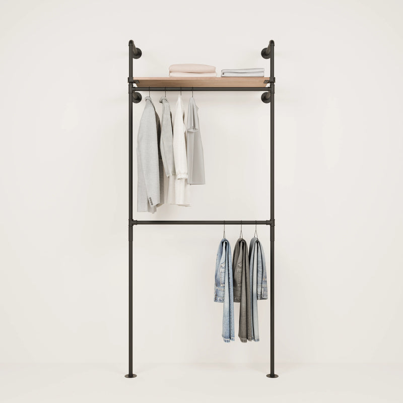 Garderobe Holz Metall