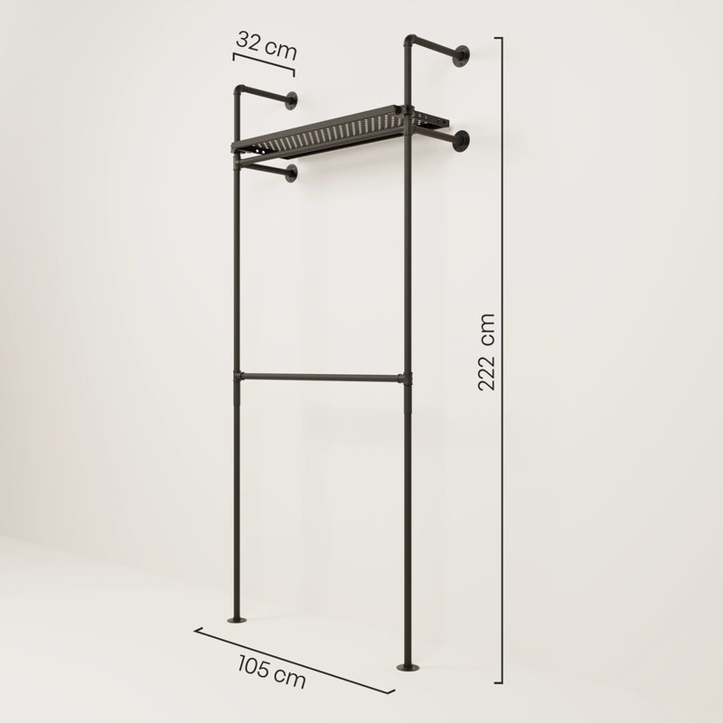Maße begehbarer Kleiderschrank System 